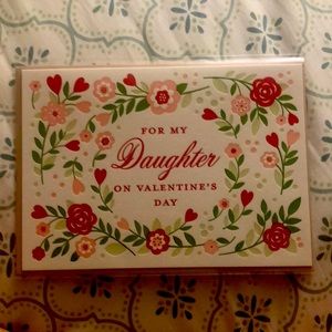 Horizontal Daughter papyrus Valentines day card